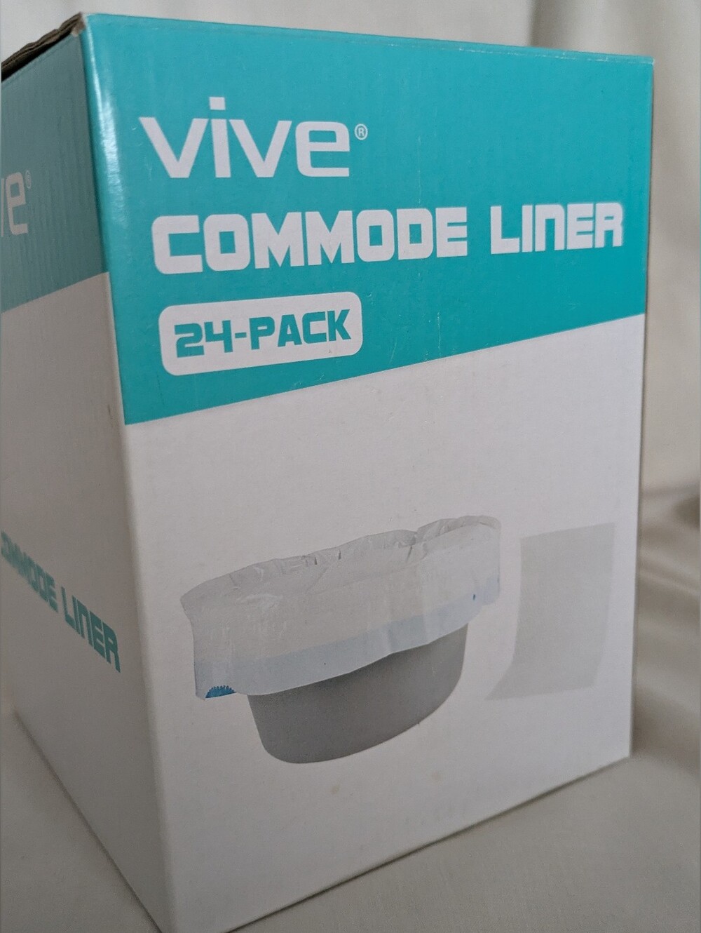 Vive Commode Liner 24-Pack (Super Absorbent Pads & Liners Included) NEW